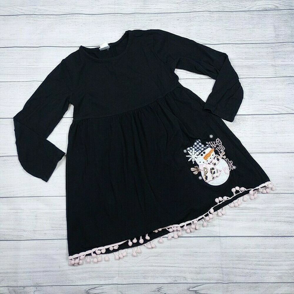 10 Mia Belle Girls Snowman Applique Dress